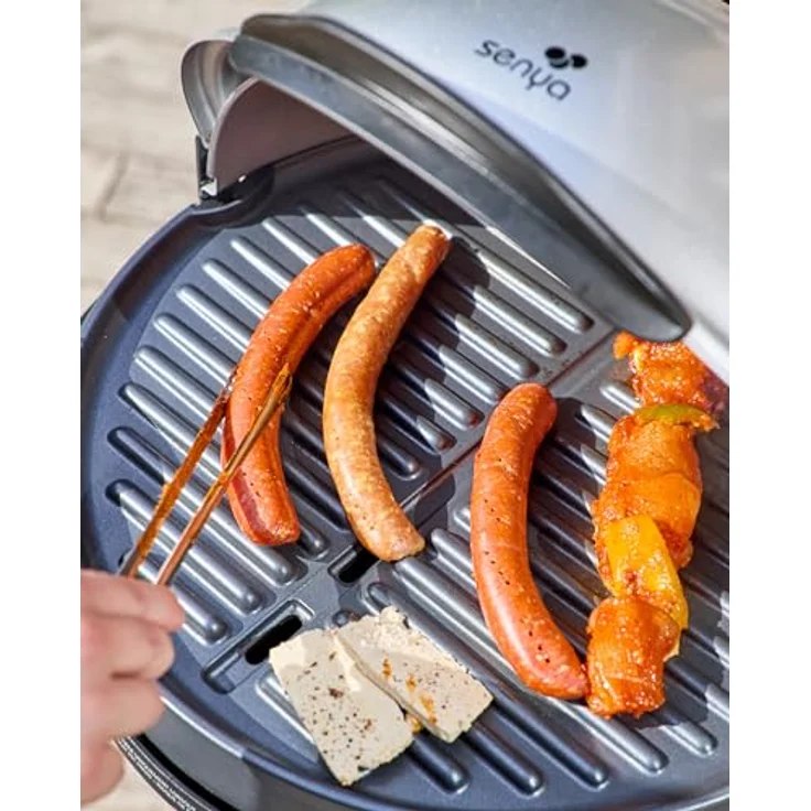 Senya SYCK-G043 Barbecue, 2200, Steel, grau Elektrogrill – Bild 8