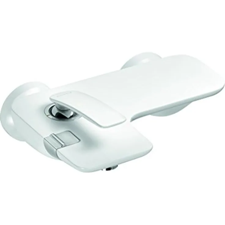 OTTO Kludi Balance White Wannenarmatur, Einhandmischer mit Keramik-Kartusche, wandmontiert, inklusive automatischer Umstellung Brause/Wanne