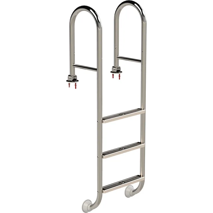 Eichenwald Poolleiter Modell 02 Tina, klappbar, Edelstahl V4A, 3 Stufen, Beckentiefe 1060mm