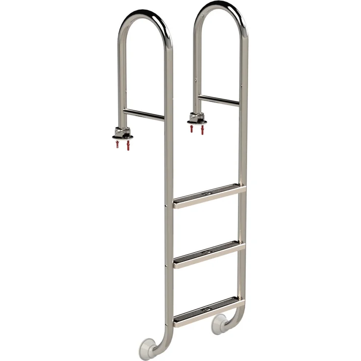 Eichenwald Poolleiter Modell 02 Tina, klappbar, Edelstahl V4A, 3 Stufen, Beckentiefe 1060mm