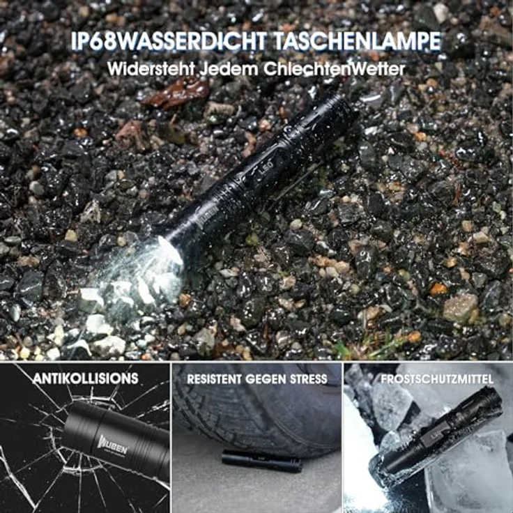 WUBEN L50 LED Taschenlampe 1200 Lumen USB wiederaufladbare taktische Taschenlampe mit – Bild 5