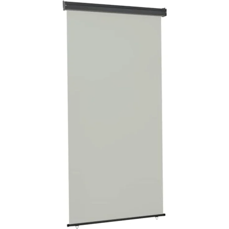 vidaXL Balkon-Seitenmarkise 120 × 250 cm Grau, UV-beständig, reißfest, mit Selbstsperrfunktion – Bild 2