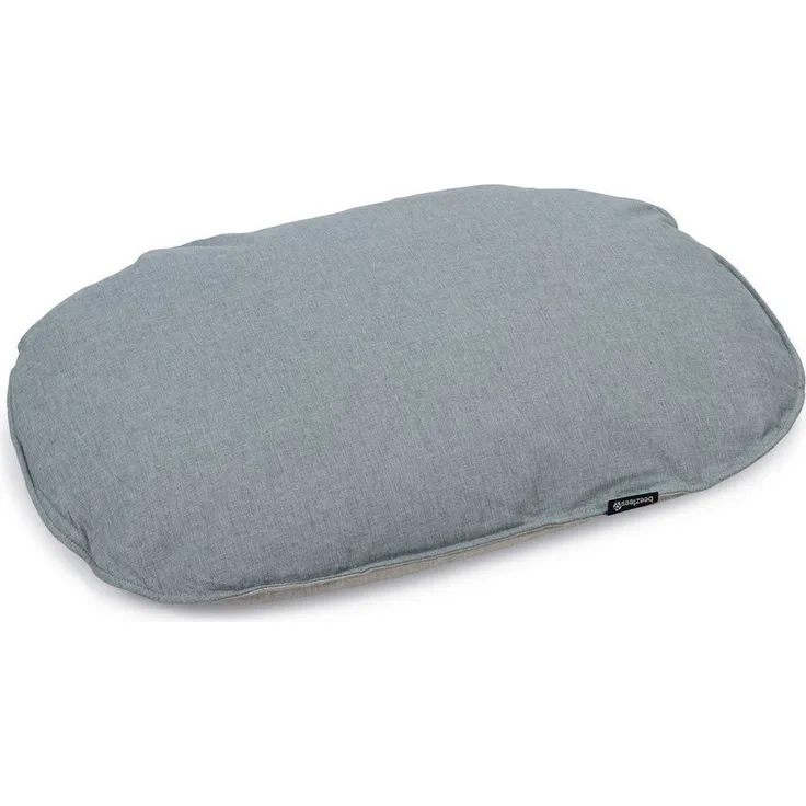 Beeztees Tierkissen Hunde Liegekissen Ferro oval grau/hellblau, weiches Hundekissen mit abnehmbarem Bezug