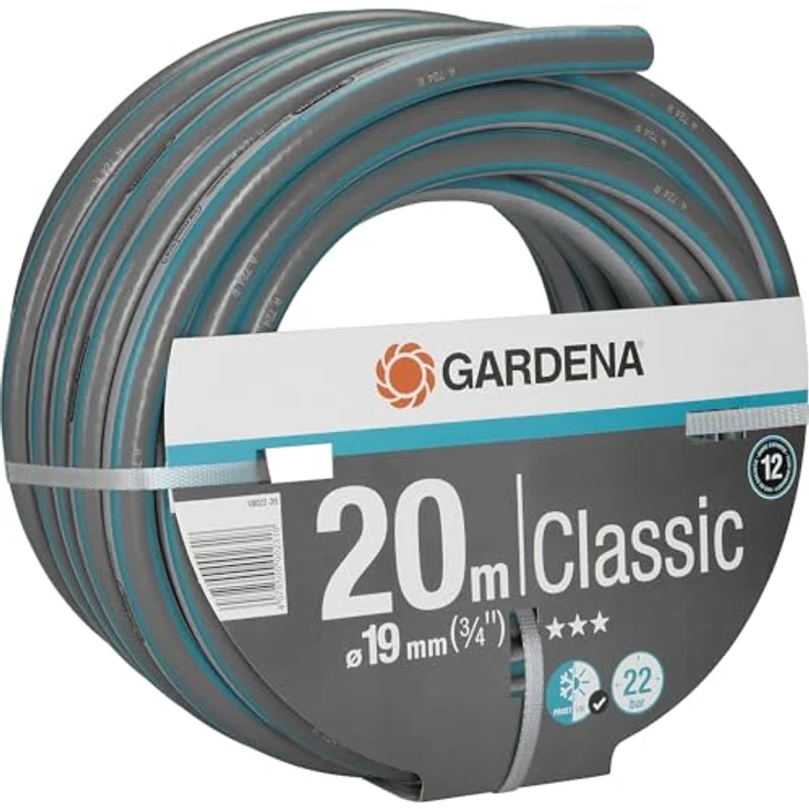 GARDENA Classic Schlauch 19 mm (3-4 Zoll), 20 m: Universeller Gartenschlauch aus robustem Kreuzgewebe, 22 bar Berstdruck, UV-beständig, ohne Systemteile, 12 Jahre (18022-20) – Bild 3