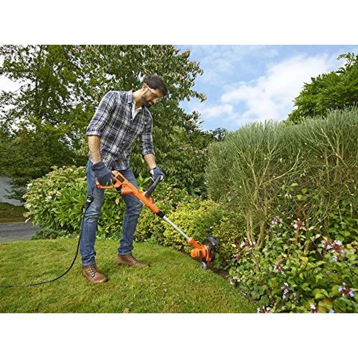 Black + Decker Elektro-Rasentrimmer--kantenschneider (550W, 30 cm Schnittbreite, E-Drive, AFS automatische Fadenverlängerung, werkzeuglos umstellen von Trimmen auf Kantenschneiden) – Bild 3