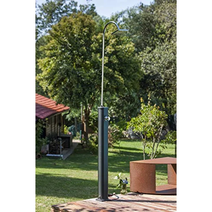 Gre SSAL18 Solardusche aus Aluminium mit Wassertank 18 l, zweiteilig, Gartendusche – Bild 6