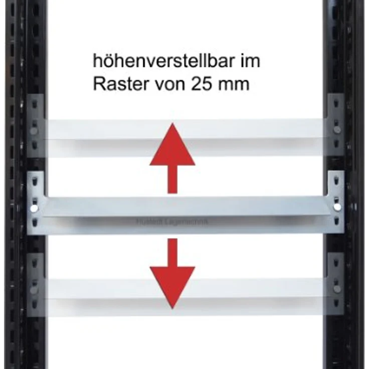Schulte Lagertechnik Kellerregal Getränkekisten-Anbauregal, 3 Ebenen, 1800 x 400 x 300 mm, schwarz/silber – Bild 3