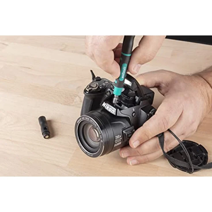 Wolfcraft Mikro-Bit-Pen 8736000, 132mm mit 4 Wendeklingen für Mikro-Schrauben, inkl. Magnetkappe und Clip – Bild 3