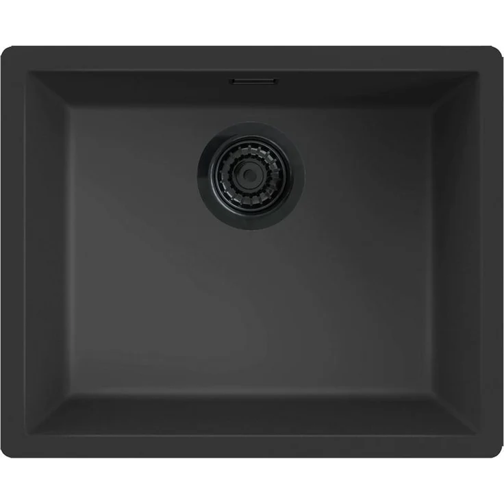 REGINOX Granitspüle Messina 50, flächenbündig einbaubar, Regi-Granite Elite, schwarz, 54,8/448 cm