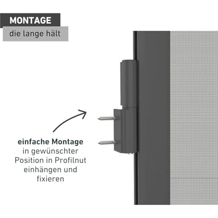 Windhager IS ALU Scharniere, 3 Stück mit stufenlos einstellbarer Schließkraft für Spannrahmenfenster und -türen – Bild 5
