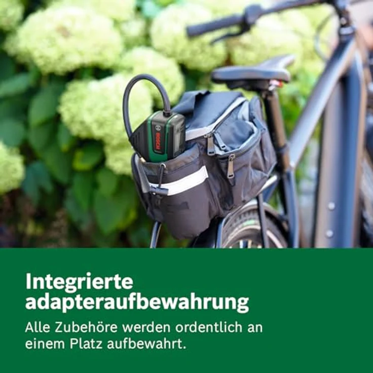Bosch Akku-Druckluftpumpe PNEO, inkl. Zubehör und Werkzeugtasche, präzises Aufblasen bis 10,3 bar mit Autostopp-Funktion – Bild 5