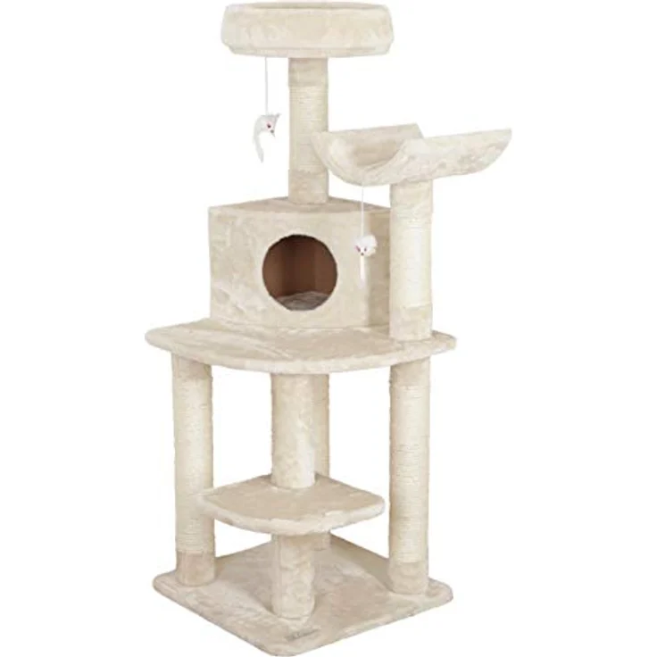 Kerbl Maxi-Pet 81621 Eckkratzbaum Zirkonia, beige, 56x56x130 cm, 60 Stück (1er Pack) – Bild 1