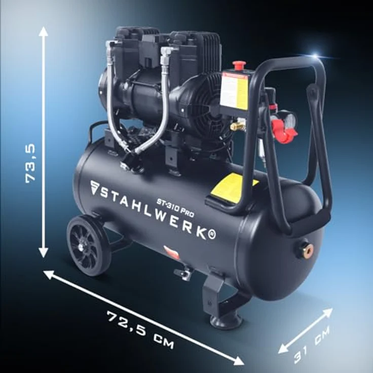 STAHLWERK Kompressor ST-310 Pro, 8 bar, 30 L, 1,97 PS, 250 l/min, ölfrei, leise mit 70 dB – Bild 7