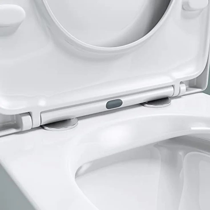 doporro Design Stand wc 108T inkl. Softclose Absenkautomatik 37x65x83cm Stand-Toilette Weiß spülrandlos – Bild 5