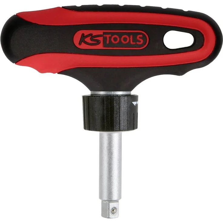 KS Tools 151.1109 Steckschlüssel-Schraubendreher, 1/4" Vierkantantrieb, 2-Komponentengriff, 45 Zähne, matt satiniert, Chrom Vanadium – Bild 1