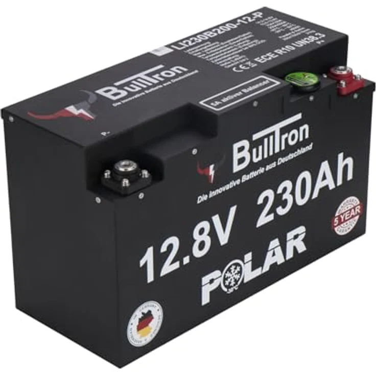 BullTron Polar 230Ah LiFePO4 Batterie 12,8V Smart BMS für Camper, Boot und Solar, extrem leicht, integrierte Heizung, -30°C bis +60°C – Bild 3