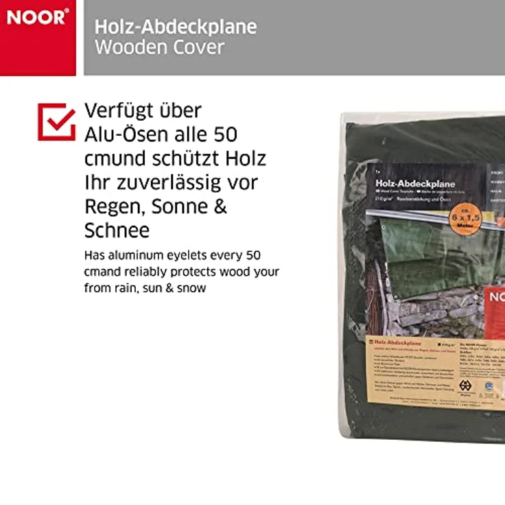 NOOR Holzabdeckplane 210gr-qm 1,50 x 6m – Bild 2