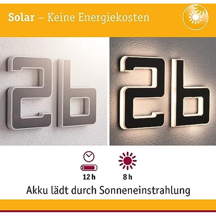 Paulmann Outdoor Solar Hausnummer Buchstabe B – Bild 2