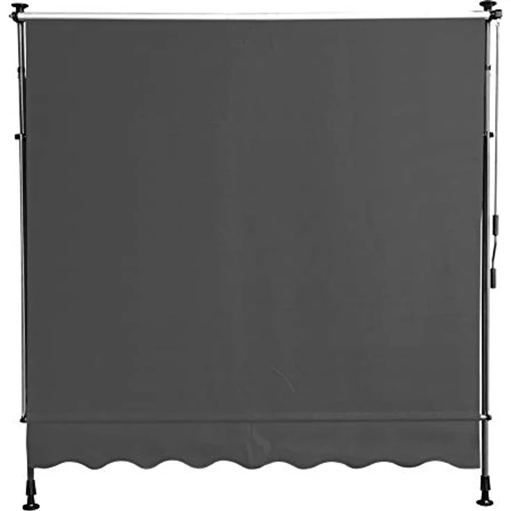 QUICK STAR Klemmmarkise 300 x130cm Grau Balkonmarkise Sonnenschutz Terrassenüberdachung Höhenverstellbar von 200-290cm Markise Balkon ohne Bohren – Bild 4