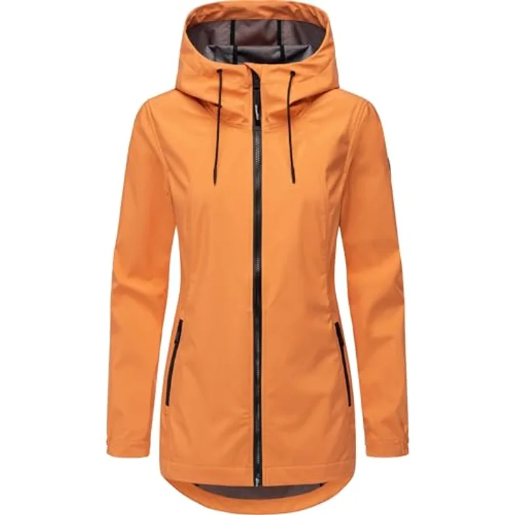 Ragwear Zuzka Sport, Damen Übergangsjacke, wasserdicht und atmungsaktiv, Orange, 4XL