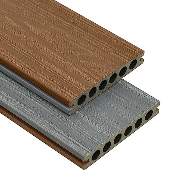 WPC Terrassendielen mit Zubehör Braun und Grau 15 m² 4 m – Bild 2