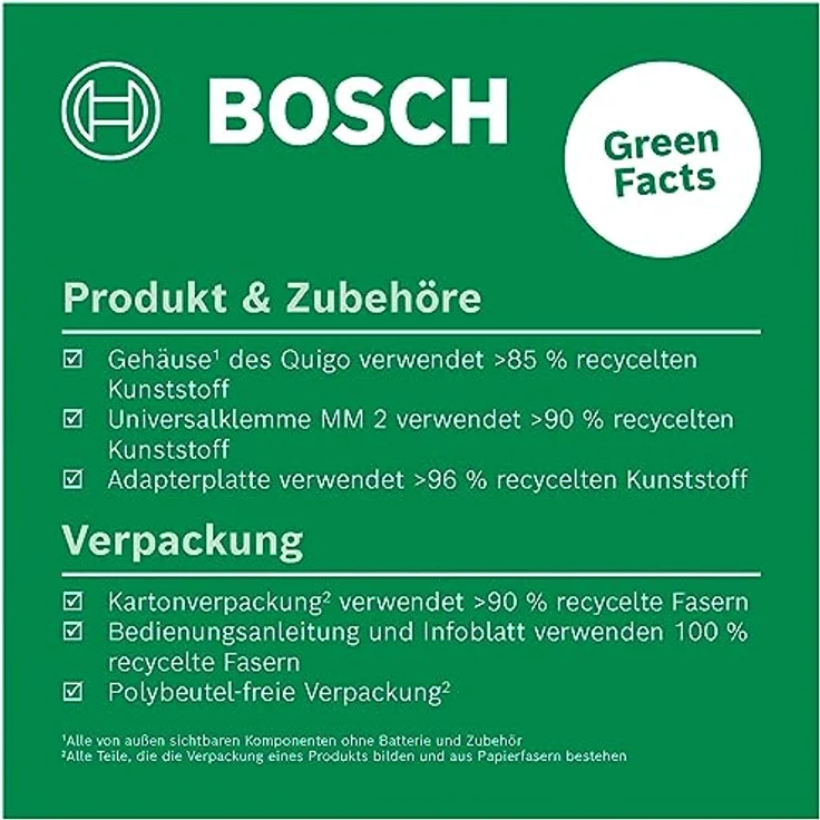 BOSCH Punkt- und Linienlaser Quigo, Kreuzlinien-Laser - im eCommerce-Karton, Selbstnivellierung, Universalhalterung – Bild 3