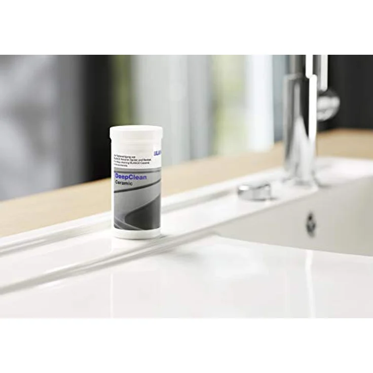 BLANCO DeepClean Ceramic | Reinigungsmittel und Pflegemittel für Keramikspülen | Profireiniger für saubere Küchen | 100g Dose | Abperleffekt | entfernt Kratzer | polierte Tiefenreinigung – Bild 2