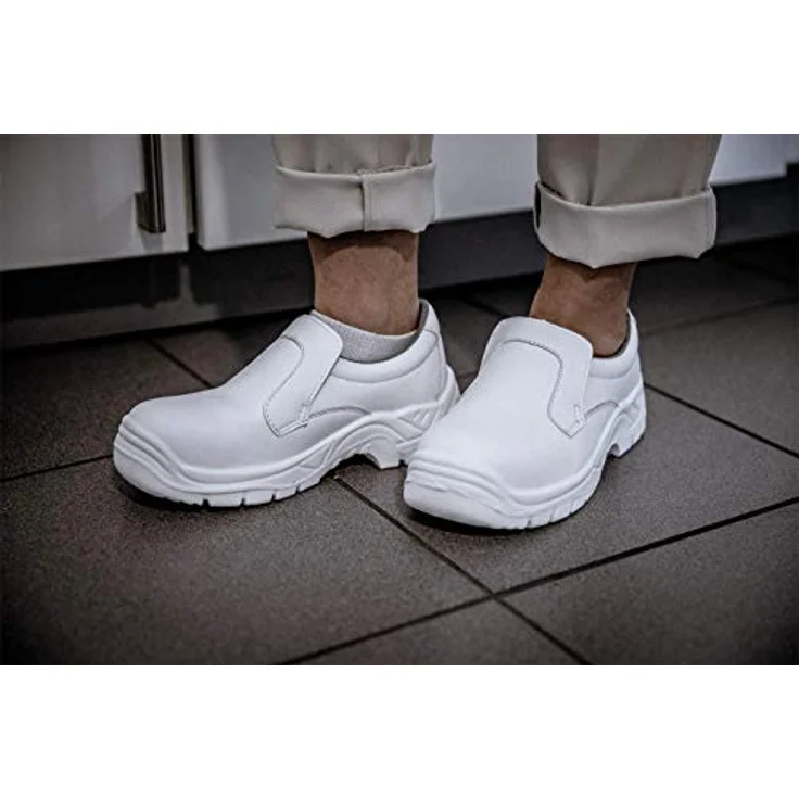 Nitras NITRAS CLEAN STEP SL, S2 Sicherheitsslipper, weiß, EN ISO 20345, Kunstleder, rutschfest, kälteisolierend, orthopädische Einlagen geeignet, 1 Paar – Bild 5
