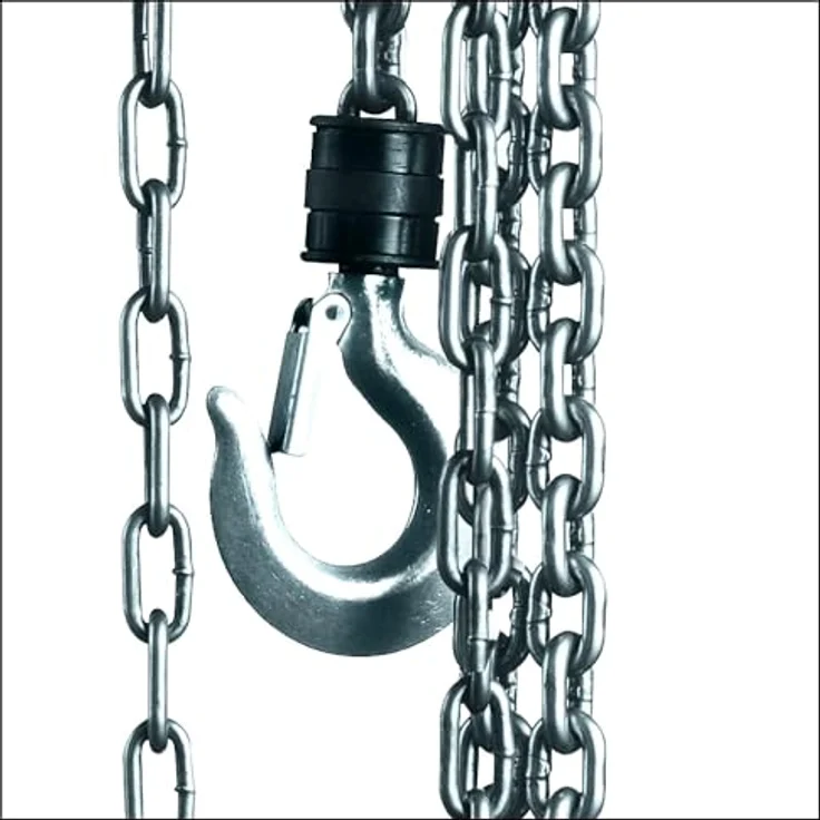 Einhell Kettenflaschenzug TC-CH 1000 (max. 1.000 Kilo auf max. 2,5 m Hubhöhe, robustes, geschlossenes Metallgehäuse für sichere Kettenführung, Lasthaken mit Sicherheitsbügel) – Bild 3