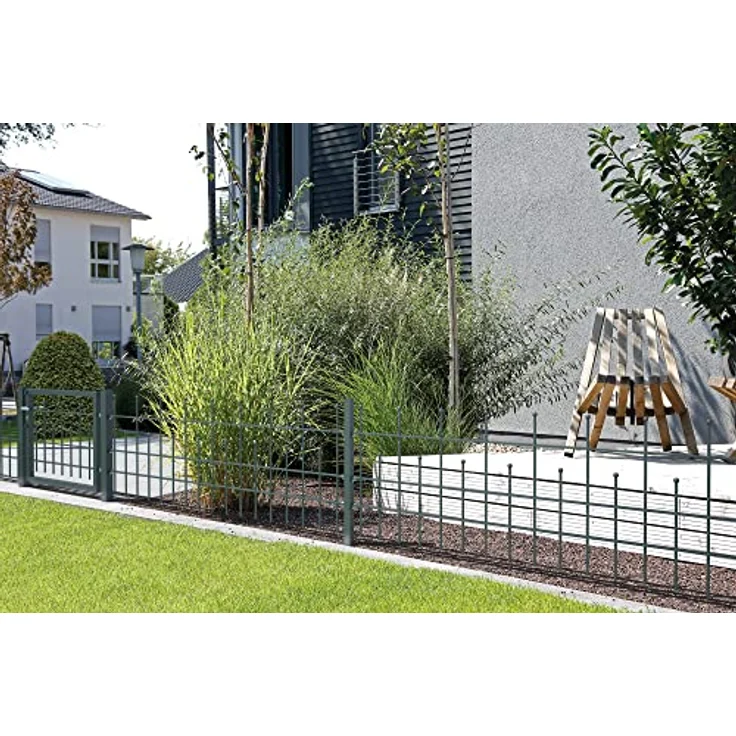 Alberts Zaun-Anbauset Madrid, anthrazit-metallic, Höhe 73,5 cm, Länge 2 m, zum Aufschrauben – Bild 9