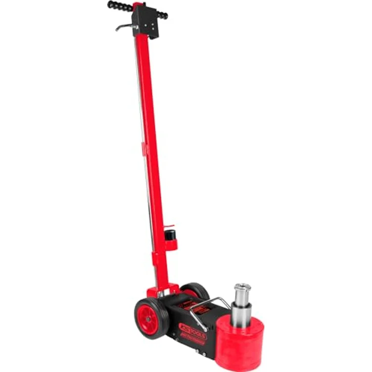 KS Tools performance Lufthydraulischer Wagenheber 32/16 t, robuster Heber mit klappbarem Griff und Sicherheits-Überdruckventil – Bild 1