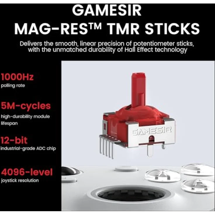 Gamesir G7 Pro (PC, Android, Xbox Series X, Xbox Series S, Xbox One X, Xbox One S), Gaming Controller, Weiss – Bild 3