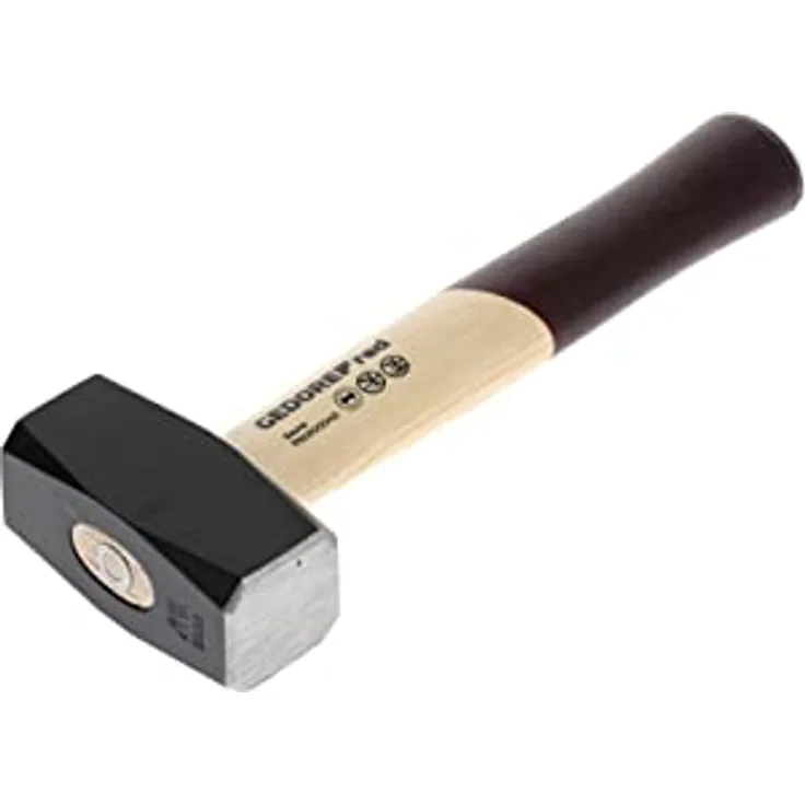 GEDORE red Fäustel mit Holzgriff, 1000 g Kopfgewicht, Hammer mit Eschenstiel, Werkzeug, geschmiedet, Ringkeil, R92200040