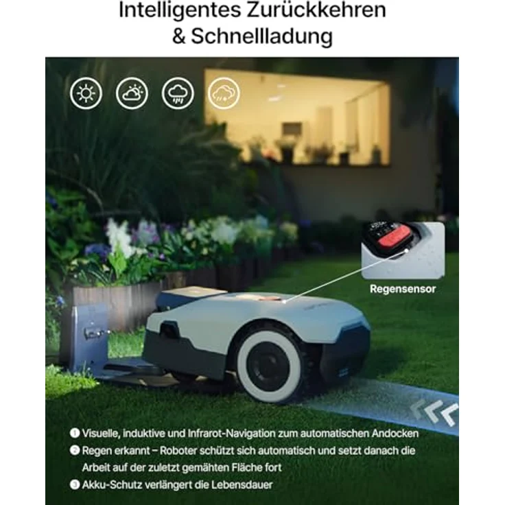 Anthbot Genie 1000, Mähroboter mit intelligentem Schnittsystem und autonomem Betrieb – Bild 10