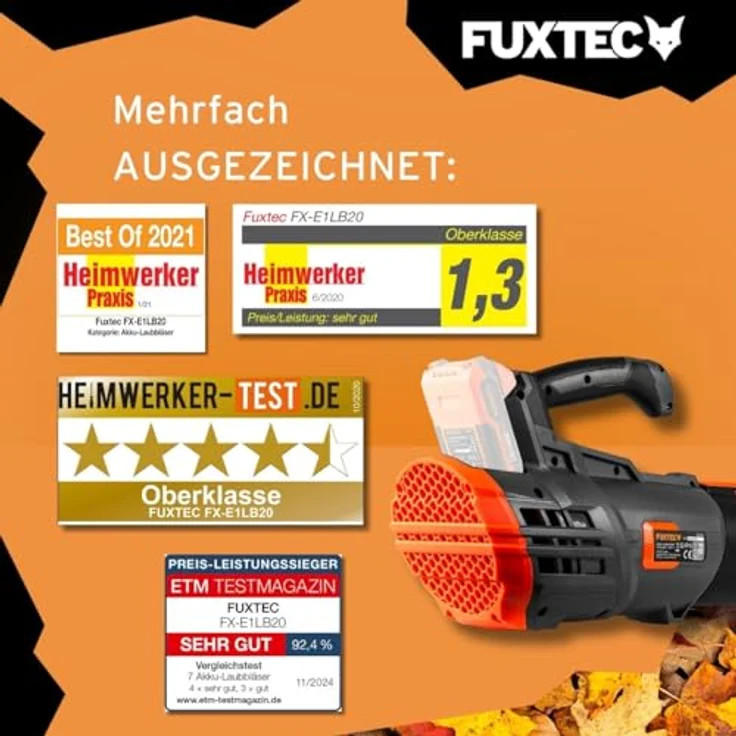 20V Akku Laubbläser FX-E1LB20 FUXTEC - ohne Akku-Ladegerät – Bild 7