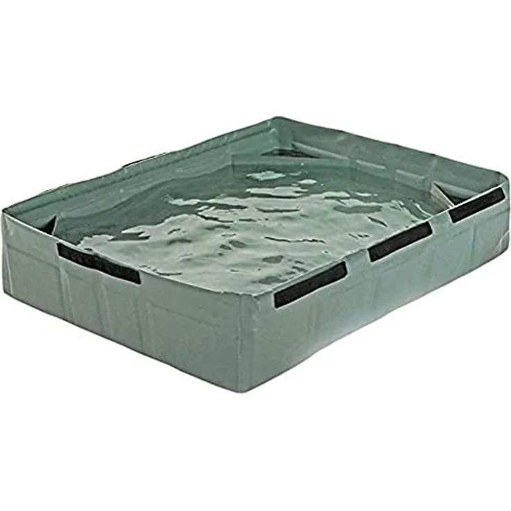 Kleinmetall 50555050 Kofferraumschutz CleverTank, Faltwanne, Maße: B 60 cm x T 60 cm x H 20 cm, Grün