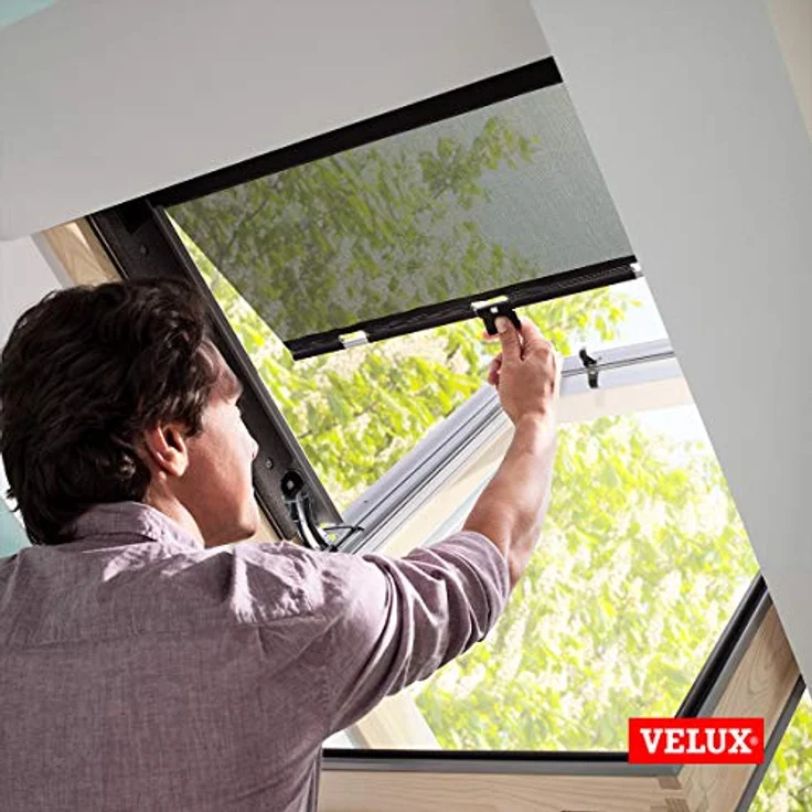 VELUX MHL PK00 5060, Manuelle Hitzeschutz-Markise für Dachfenster, Lichtfilterung, Schwarz – Bild 8