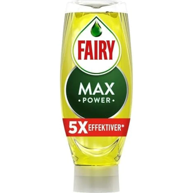 Fairy Max Power Zitrone Geschirrspülmittel, Konzentrat 545 ml mit auslaufsicherer Flasche, 95% biologisch abbaubare Inhaltsstoffe – Bild 2