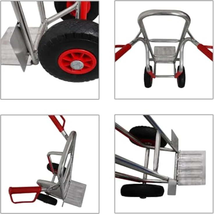 PROREGAL® Sackkarre RAGNAR mit klappbarer Schaufel 250kg Tragkraft Blau – Bild 5