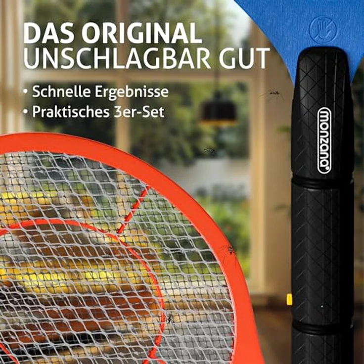 monzana 3 x elektrischer Fliegenfänger - doppeltes Sicherheitsschutzgitter – Bild 3