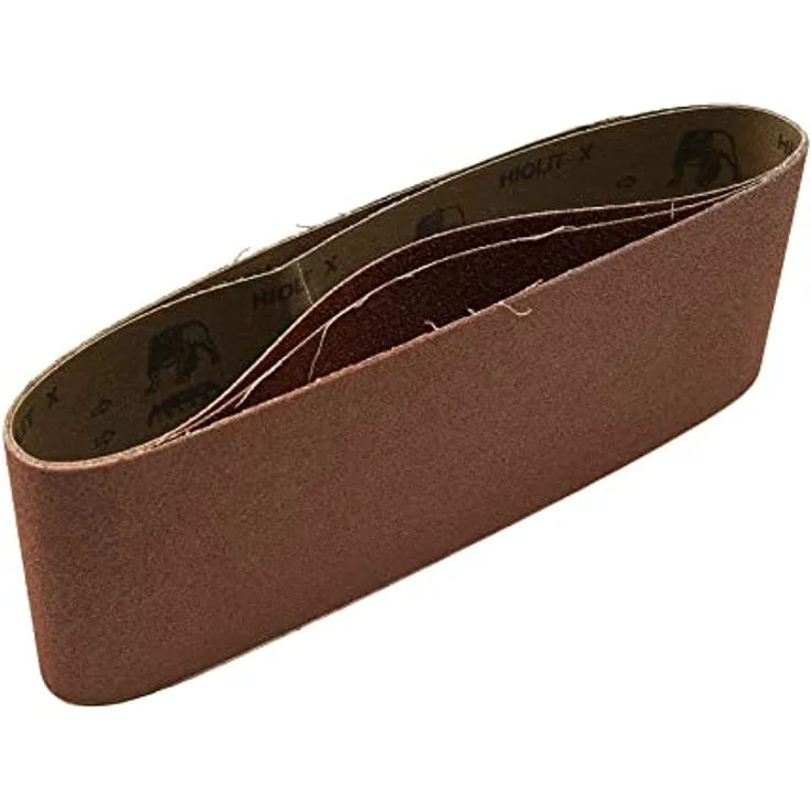 Mirka Red 3 Stück Gewebe-Schleifbänder 100x610mm / Korn P60 / hochwertiges Schleifband für Bandschleifer / Zum Schleifen von Holz und Metall