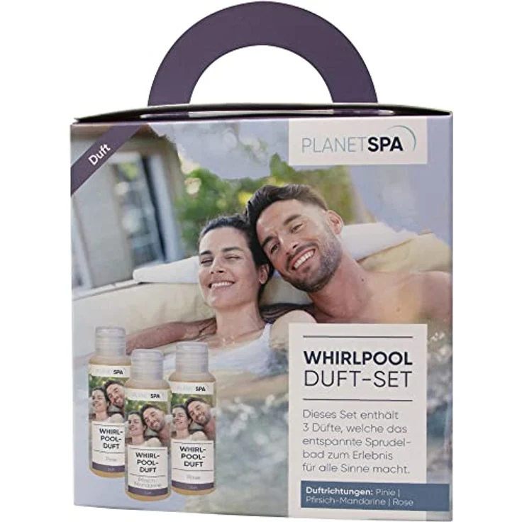 Planet Whirlpool Duft-Set 3teilig mit Pinie, Pfirsich-Mandarine und Rose, hochkonzentriert und alkoholfrei – Bild 1