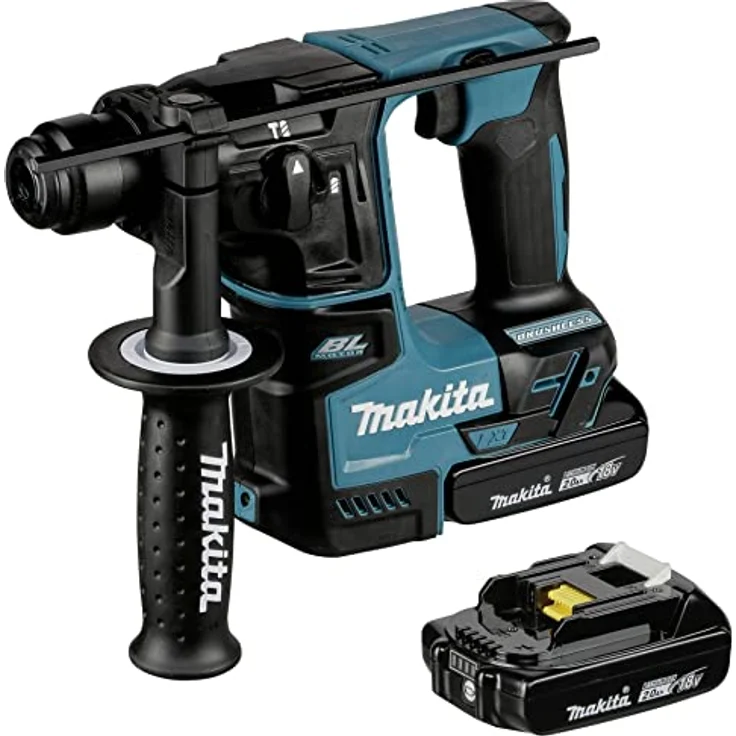 Makita DHR171RAJ Akku-Bohrhammer (2 x 2 Ah Akku, Schnellladegerät, 480 W, 18 V) mit Makpac Gr. 3 mit Tiefziehteil – Bild 3