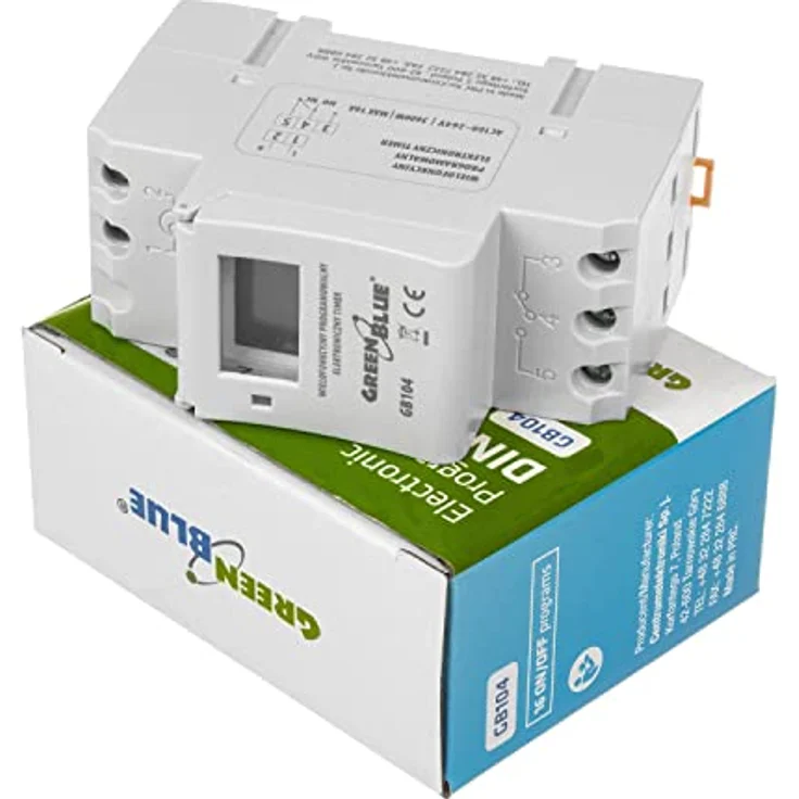 GreenBlue Zeitschaltuhr GB104, DIN-Schiene LCD Timer mit 16 Tagesprogrammen, max. 240 Programme, bis 16 A Belastbarkeit – Bild 7