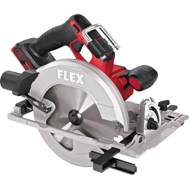 Flex Akku-Handkreissäge mit Pendelhaube CS 68 18-EC C (18 V, EMS-System, Bürstenloser Motor, integriertes LED-Licht) 532636, Magnesium-Druckguss-Schutzhaube, Staubreduziertes Arbeiten, Grau