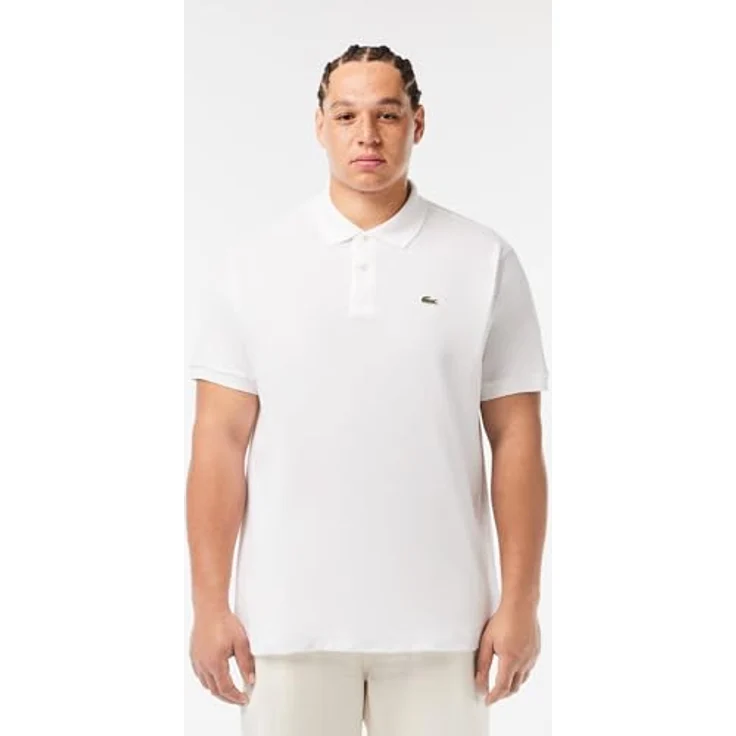 Lacoste Poloshirt Herren Poloshirt CLASSIC FIT, atmungsaktives Baumwollpiqué, perlmuttartige Knöpfe, blau – Bild 9
