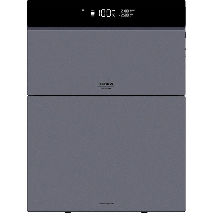 Conow Tuya CBE2000 PRO All In One Solarspeicher, modulare Powerstation mit 1x 5.0 kWh Erweiterungsakku, intelligente Energieoptimierung, IP65, für Innen- und Außenbereich