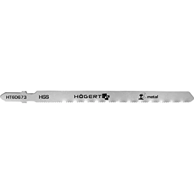 Högert Technik - 5 x Stichsägeblatt für Metallschnitte - Gesamtlänge: 132 mm - 21 TPI - Aus HSS-Stahl - Stichsägeblatt für die Bearbeitung von metallischen Werkstoffen, Stahl, Aluminium und Plastik