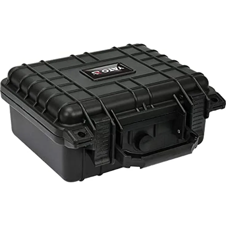 Yato Werkzeugkoffer Koffer Black YT-08901, kompakter Outdoor-Koffer mit Rasterschaum, IP55 schutz, 270x246x124 mm