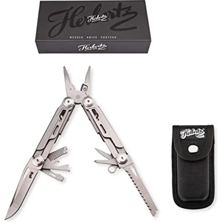 Herbertz Selektion Multitool, AISI 440 Stahl, rostfrei, Back Lock, Taschenclip, Klappmesser, Klappsäge, Outdoor-Messer für Camping oder Wandern – Bild 3